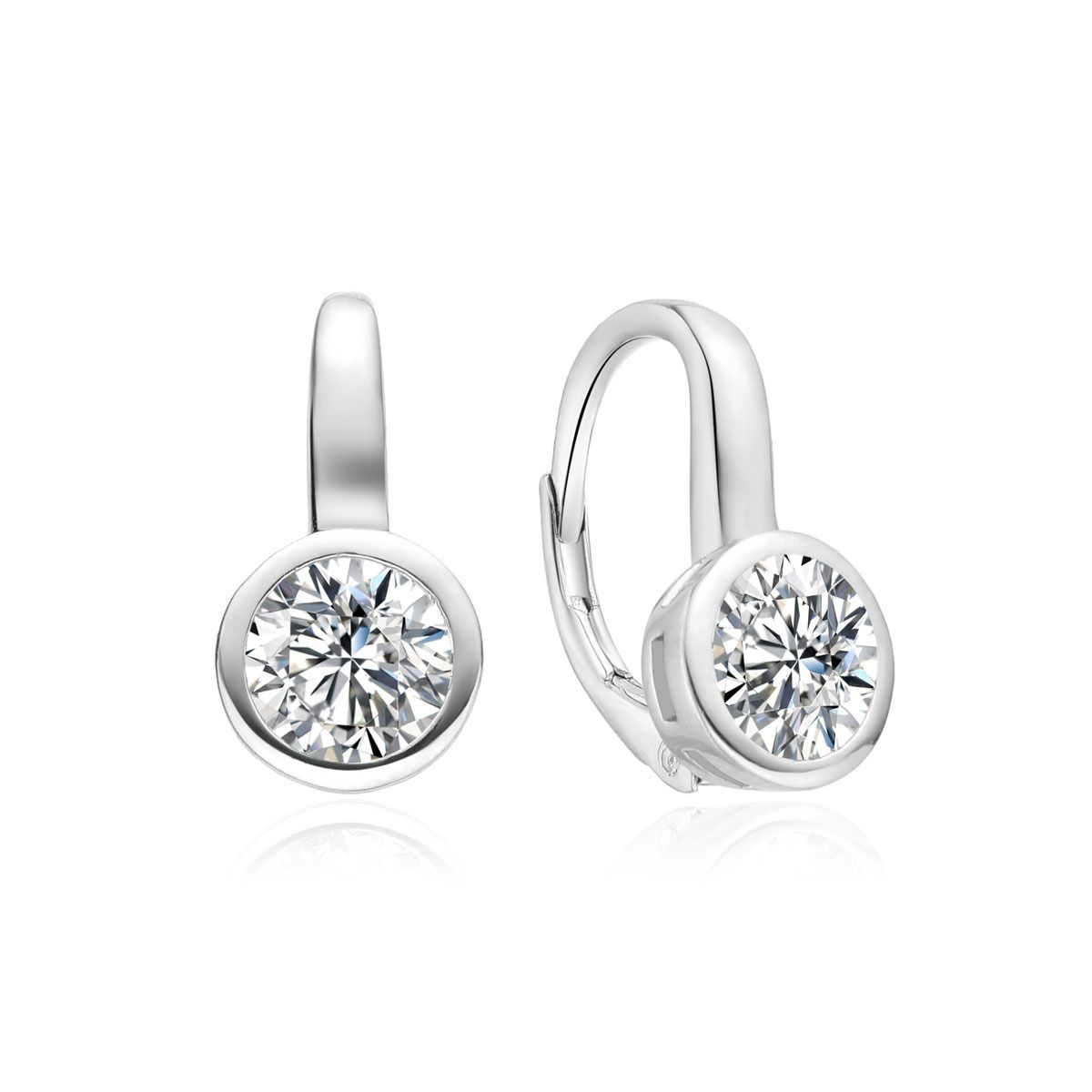 NUBIS Stříbrné náušnice se zirkony - NB-3794