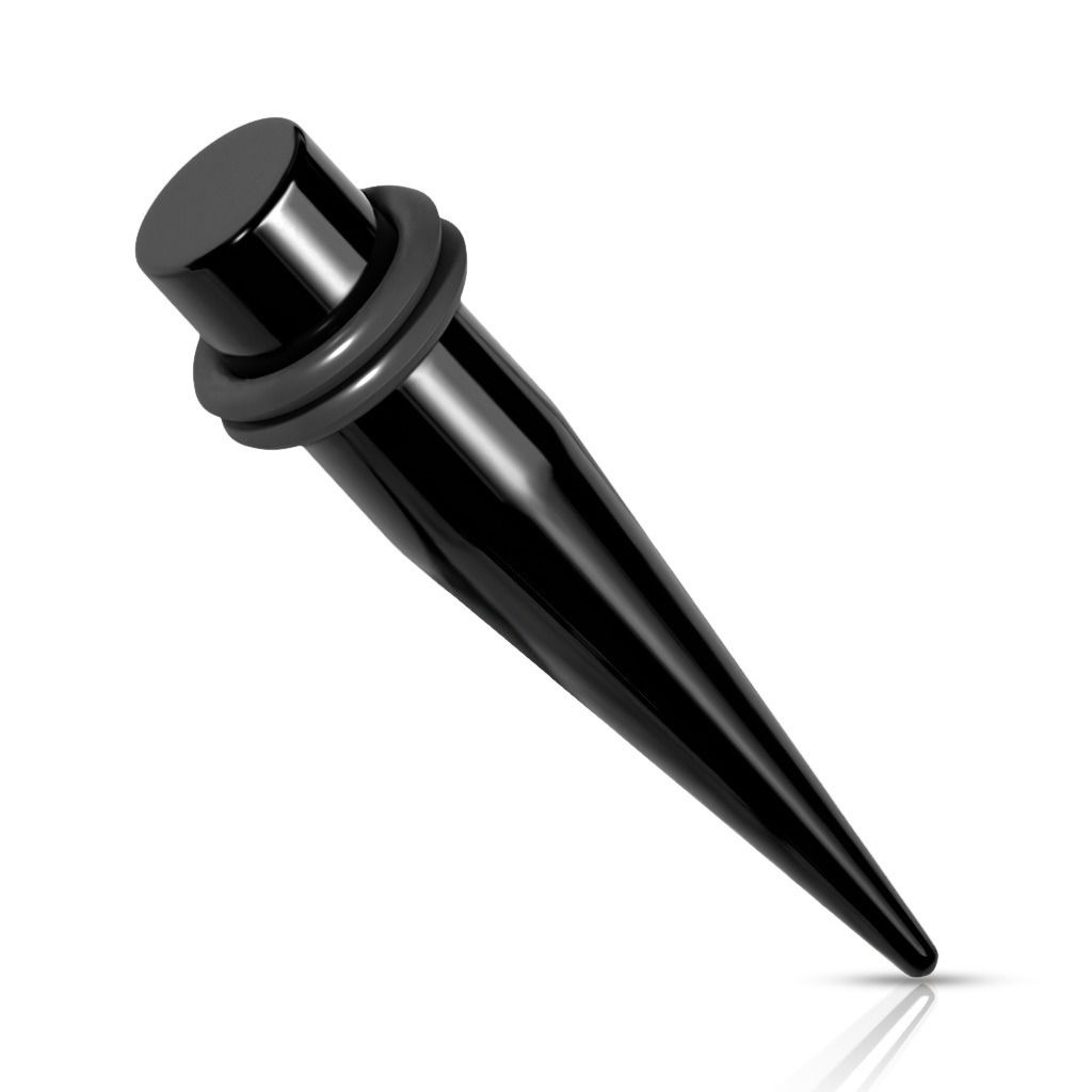 Levně Ocelový roztahovák do ucha černý (4,0 mm) - EP1001K-04