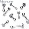 Piercing do brady - labreta TITAN (1,6 x 12 x 4 mm)