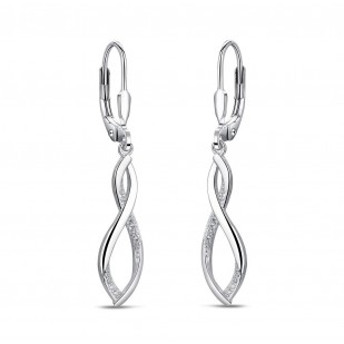 Visací náušnice se zirkony