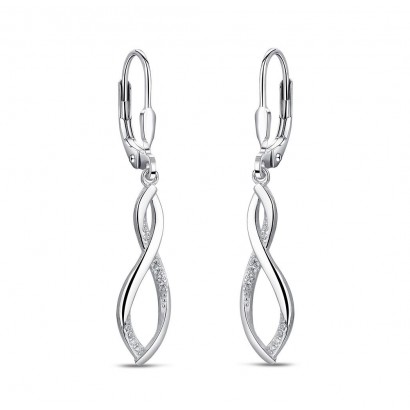 Visací náušnice se zirkony