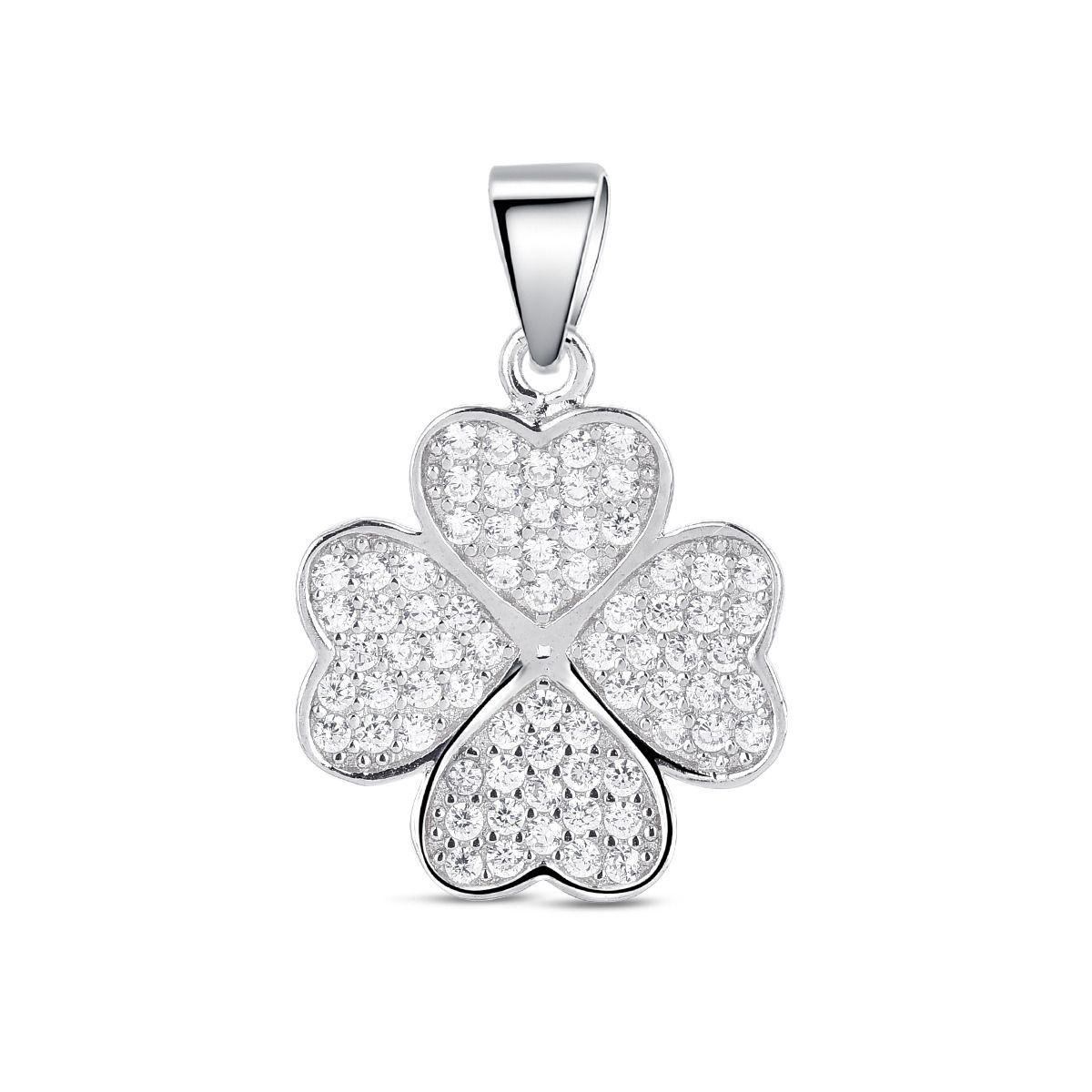 NUBIS Stříbrný přívěsek čtyřlístek - NB-4369