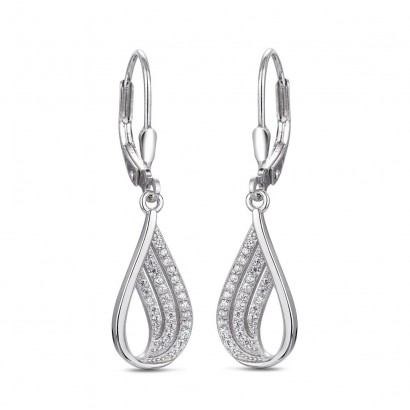 Visací náušnice se zirkony