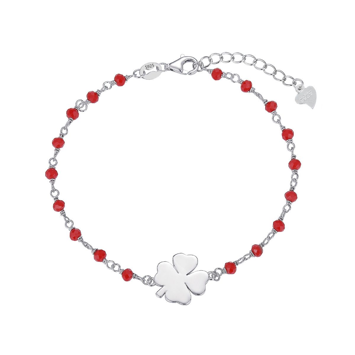 NUBIS Stříbrný náramek čtyřlístek - NB-1175