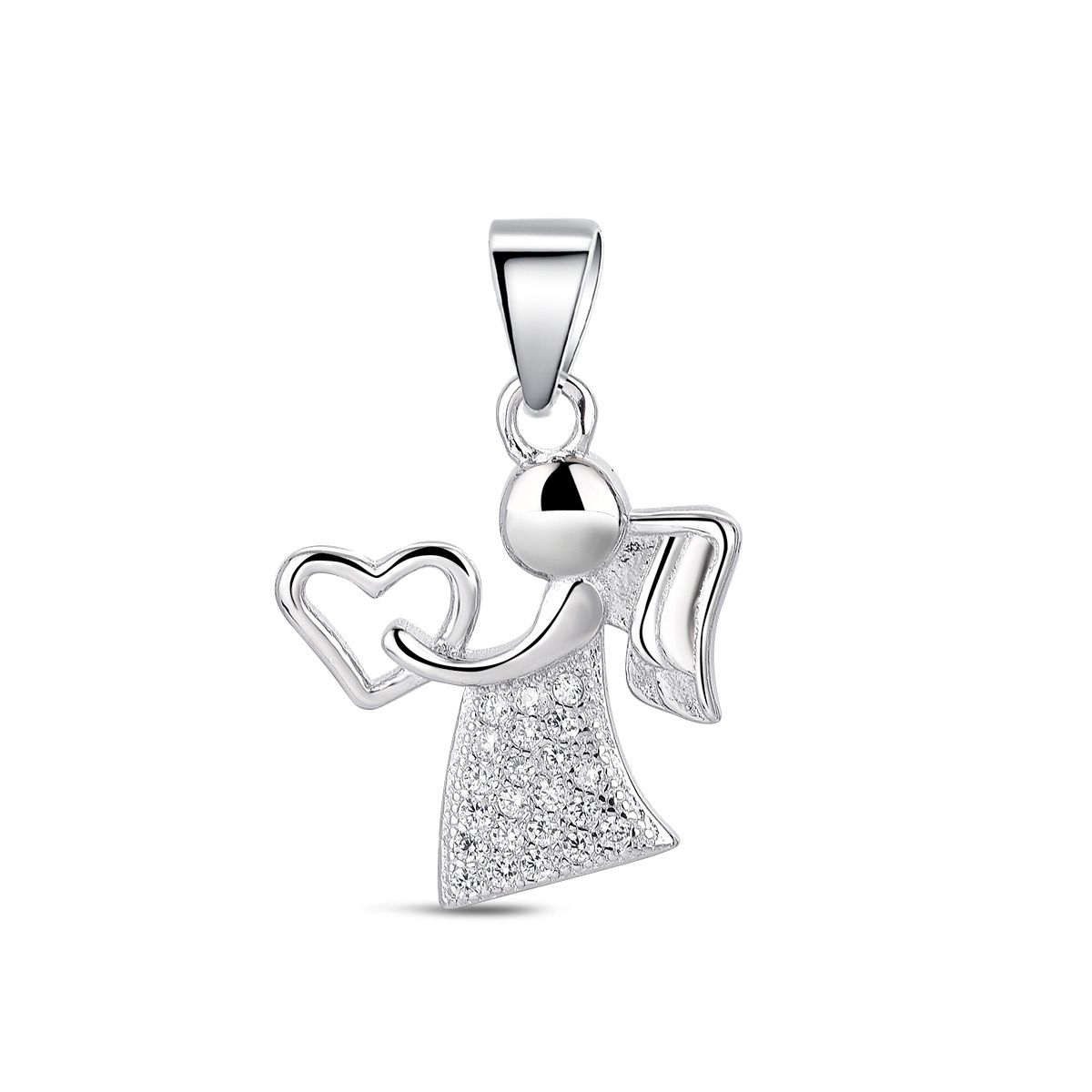 NUBIS Stříbrný přívěsek andělíček - NB-4368