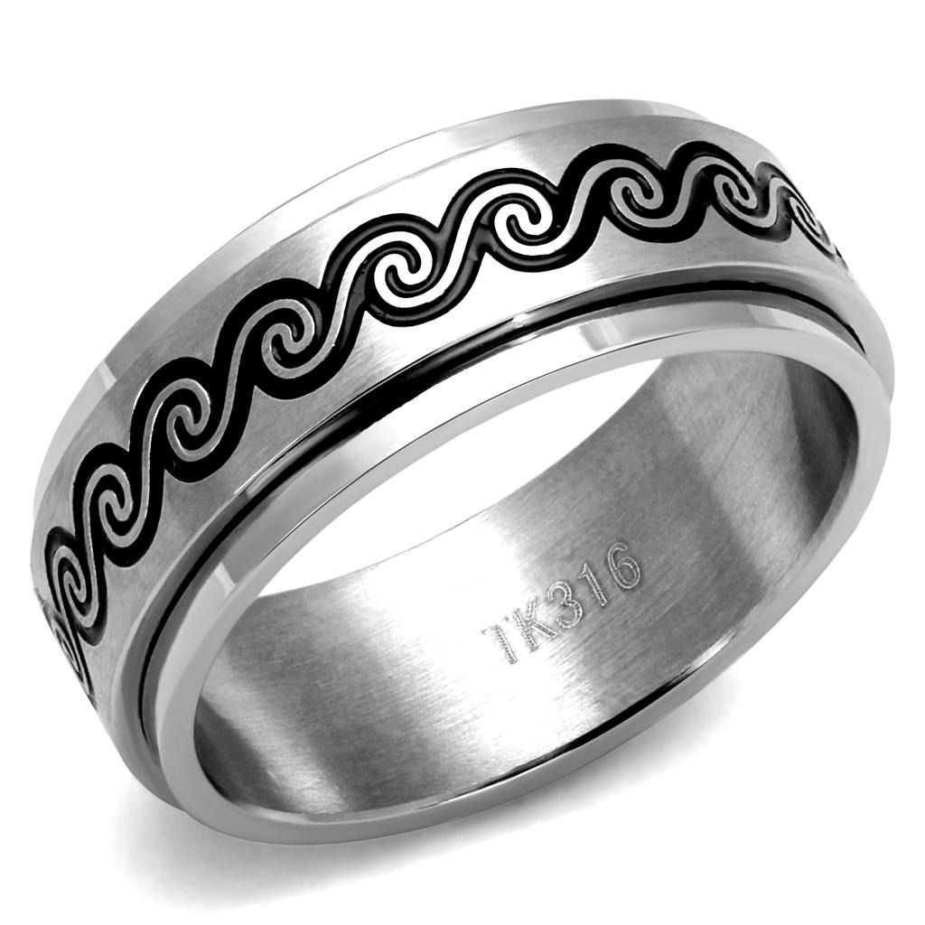 Levně S4U Pánský ocelový prsten TRIBAL (62) - OPR1941-62