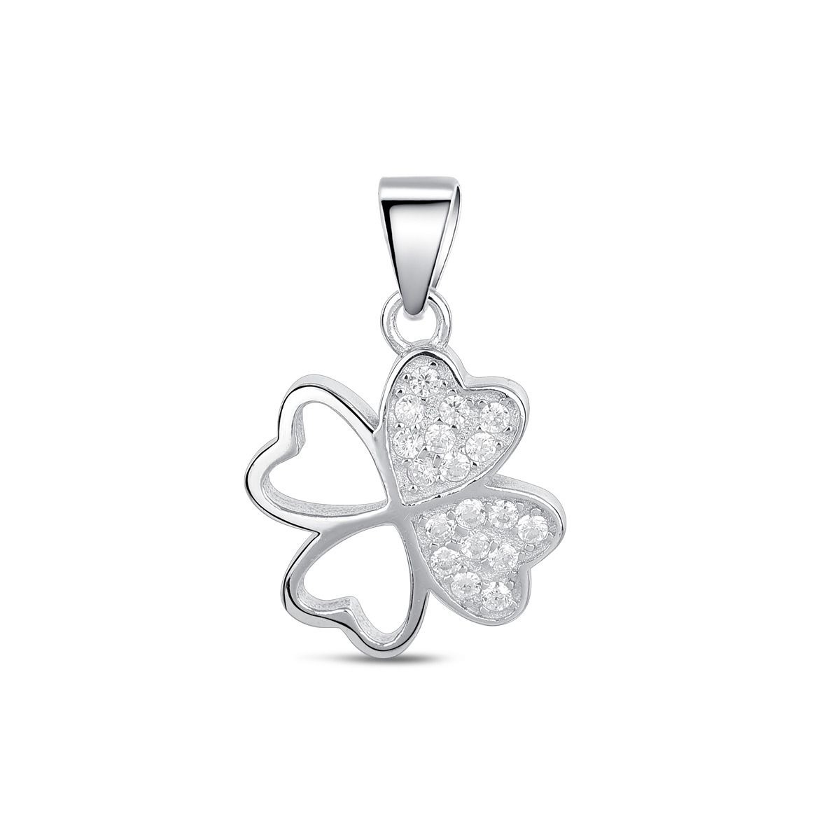 NUBIS Stříbrný přívěsek čtyřlístek - NB-4381