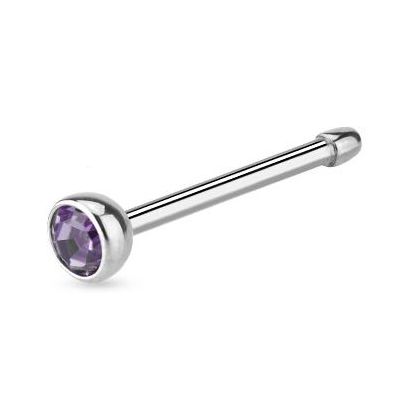 Piercing do nosu - kamínek (světle fialová)