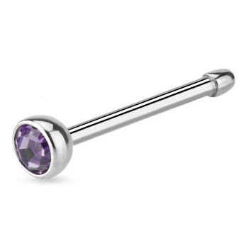 Piercing do nosu - kamínek (světle fialová) - N01058TZ