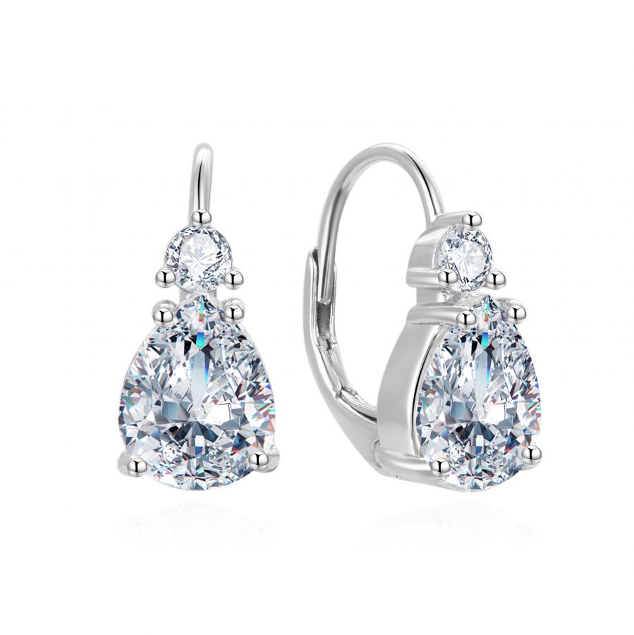 NUBIS Stříbrné náušnice se zirkony - NB-3808