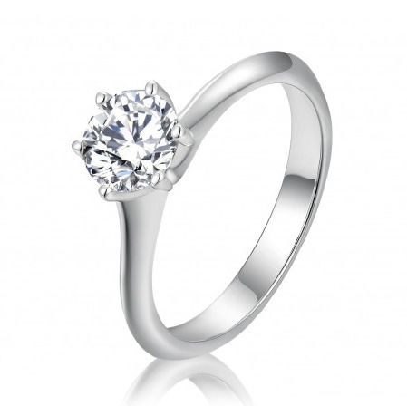 Stříbrný zásnubní prsten moissanit (51, 2,86 g) - AN0016-51