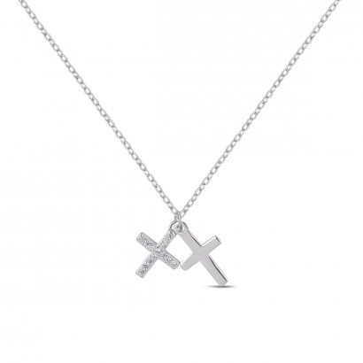 Střibrný náhrdelník s křížky