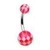 Piercing do pupíku - banánek (červená)