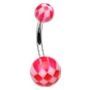 Levně Piercing do pupíku - banánek (červená) - BA01012-R