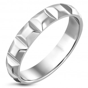 Ocelový prsten, šíře 5 mm, vel. 68
