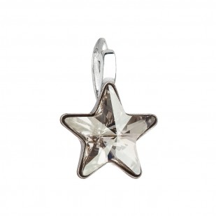 Stříbrný přívěsek s krystalem Swarovski šedá hvězdička 34226.5