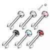 Piercing do brady - labreta TITAN (červená)