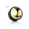 Dřevěný plug do ucha se zlaceným středem průměr 14 mm