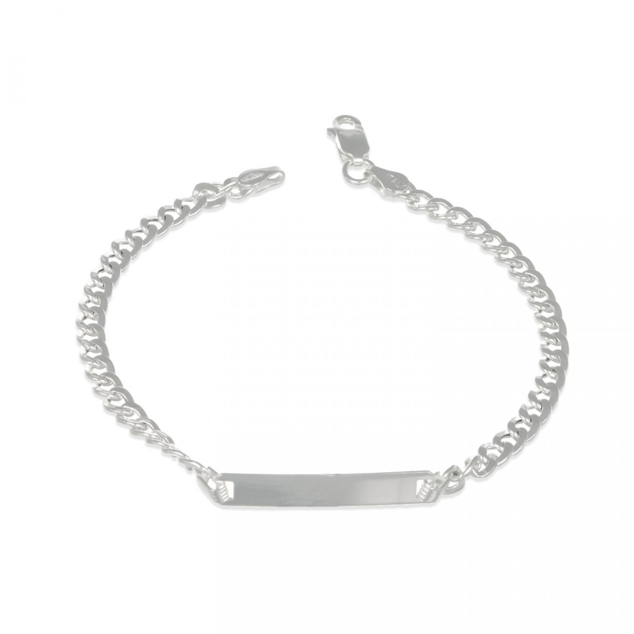 NUBIS Dámský stříbrný náramek s destičkou - NB-1195