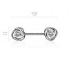 Piercing do bradavky chirurgická ocel rosegold