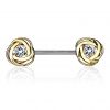 Piercing do bradavky chirurgická ocel rosegold