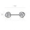 Piercing do bradavky chirurgická ocel gold