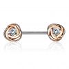 Piercing do bradavky chirurgická ocel gold