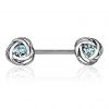 Piercing do bradavky chirurgická ocel gold