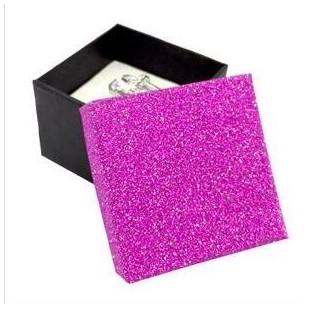 Dárková krabička na prsten růžová/černá