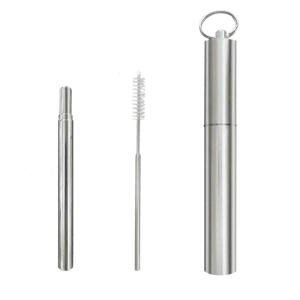 S4U Skládací cestovní brčko s hliníkovým obalem - BR006