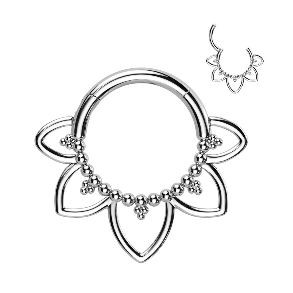 Levně Segment kruh - helix / cartilage / tragus / septum piercing TITAN (1,2 x 8 mm) - TIT1294-1208