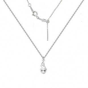 Stříbrný náhrdelník se swarovski krystalem