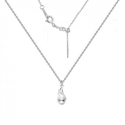 Stříbrný náhrdelník se swarovski krystalem