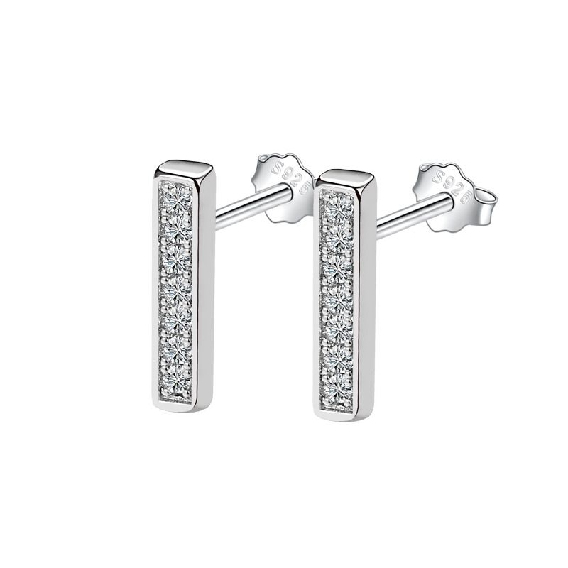 NUBIS Stříbrné náušnice se zirkony - NB-3726
