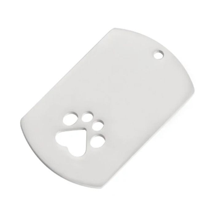 S4U Ocelový přívěsek destička s tlapkou - OK1474-ST