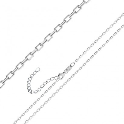 Dětský stříbrný řetízek očkový ANKER s prodloužením, tl. 1,5 mm (38 cm + 3 cm, 1,98 g)