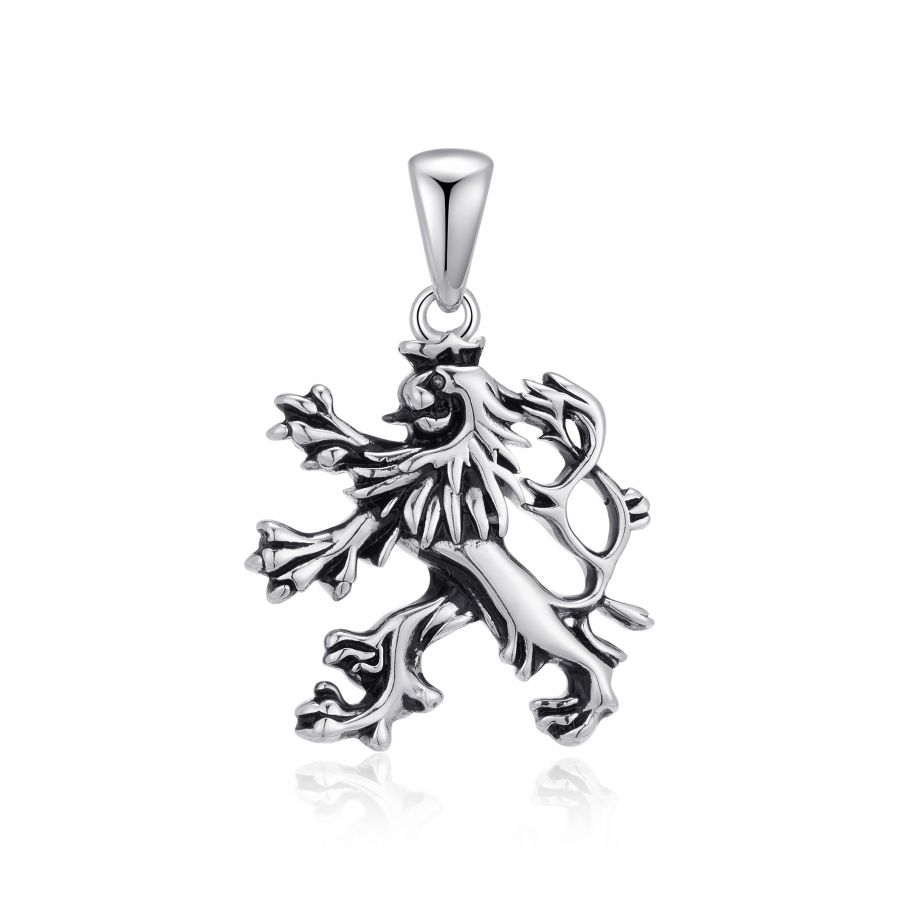 NUBIS Stříbrný přívěsek Český lev - NB-4395