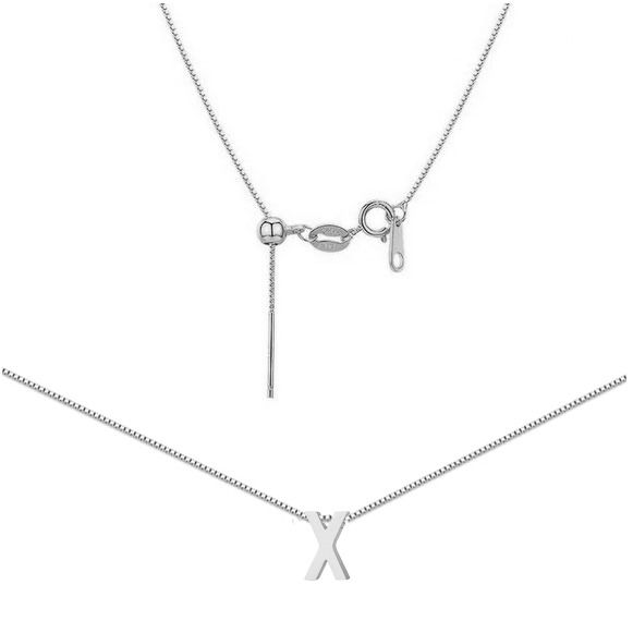 S4U Ocelový náhrdelník PÍSMENO X - OPD0338-X