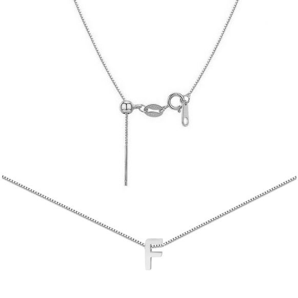 S4U Ocelový náhrdelník PÍSMENO F - OPD0338-F