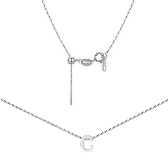 S4U Ocelový náhrdelník PÍSMENO C - OPD0338-C