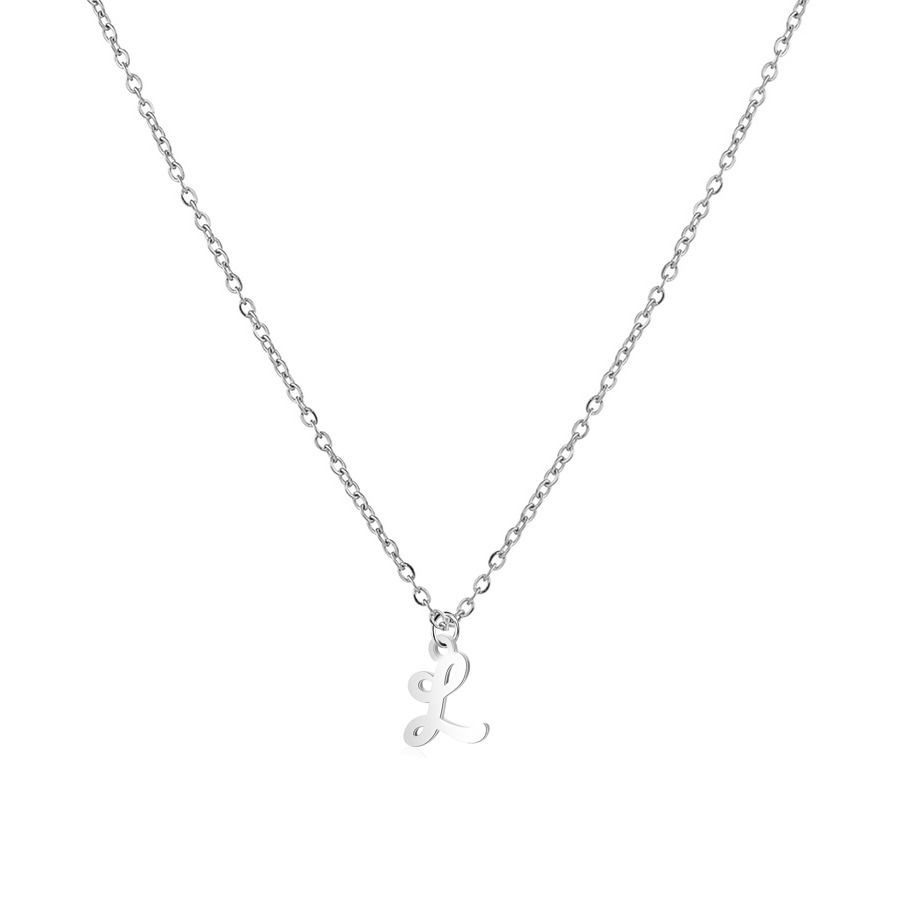 S4U Ocelový náhrdelník, písmeno L - OPD0339-L