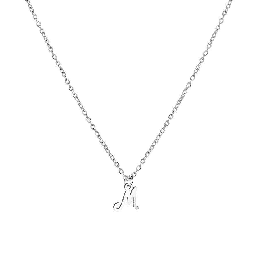 S4U Ocelový náhrdelník, písmeno M - OPD0339-M