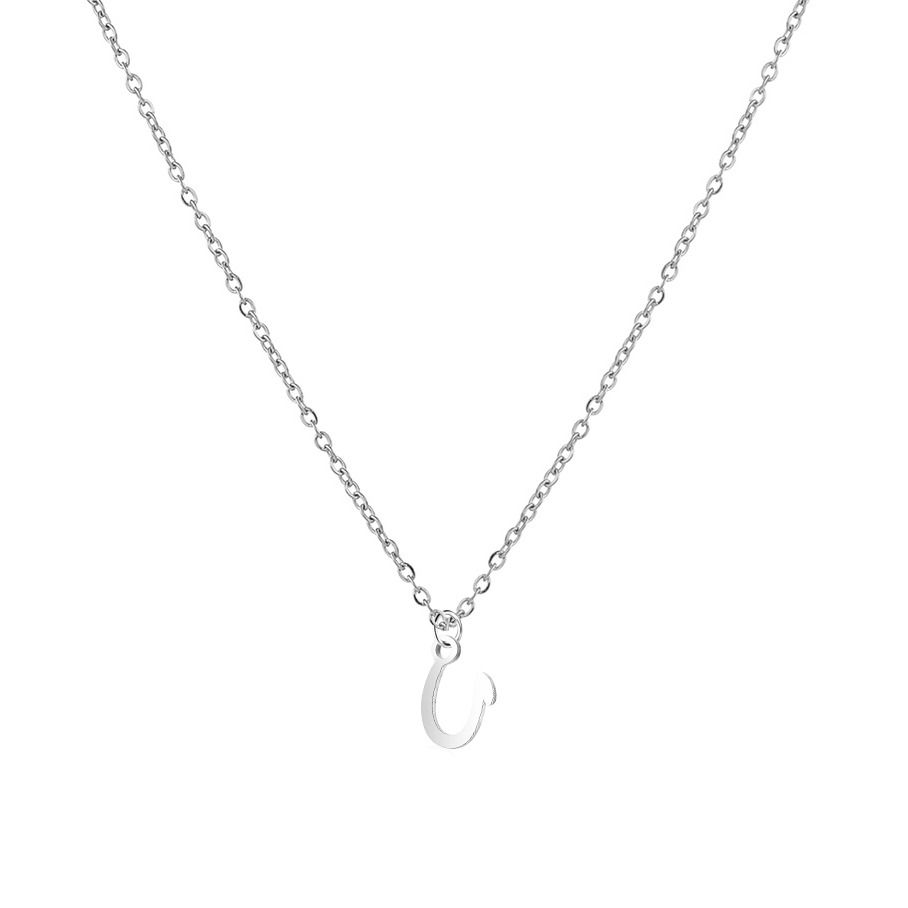 S4U Ocelový náhrdelník, písmeno U - OPD0339-U