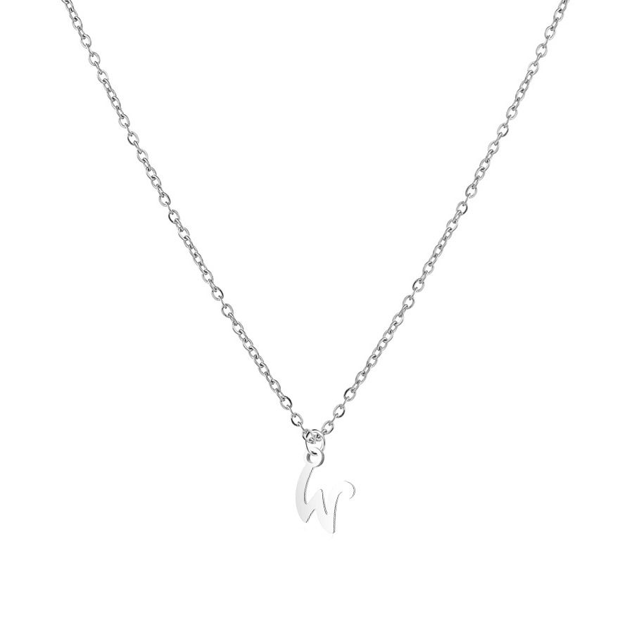 S4U Ocelový náhrdelník, písmeno W - OPD0339-W