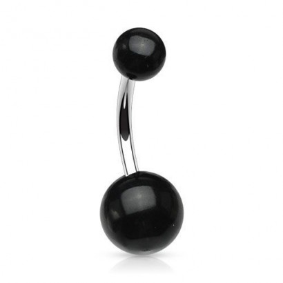 Piercing do pupíku - banánek (černá)