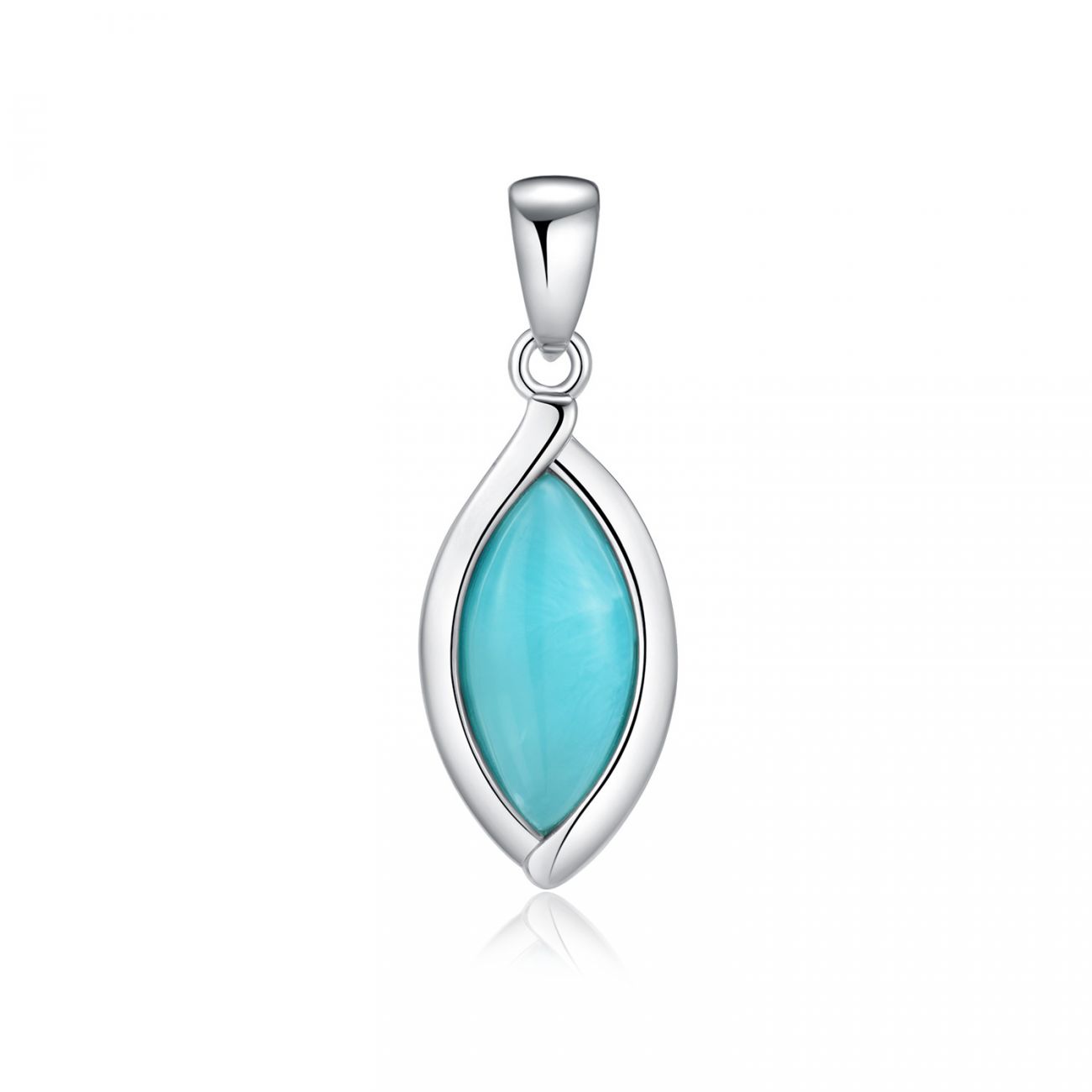 NUBIS Stříbrný přívěsek s larimarem - NB-4399