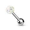 Piercing do jazyka Crystals from SWAROVSKI® (tyrkysová)
