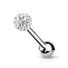 Piercing do jazyka Crystals from SWAROVSKI® (tyrkysová)