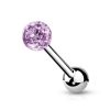 Piercing do jazyka Crystals from SWAROVSKI® (tyrkysová)