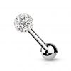 Piercing do jazyka Crystals from SWAROVSKI® (čirá)